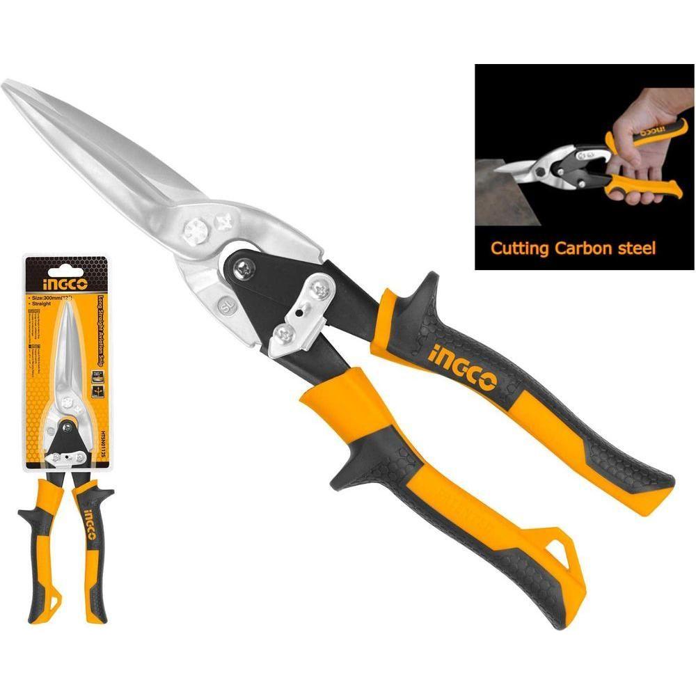 Ingco HTSN0112S Long Straight Aviation Snip 12 Ingco HTSN0112S Long Straight Aviation Snip 12